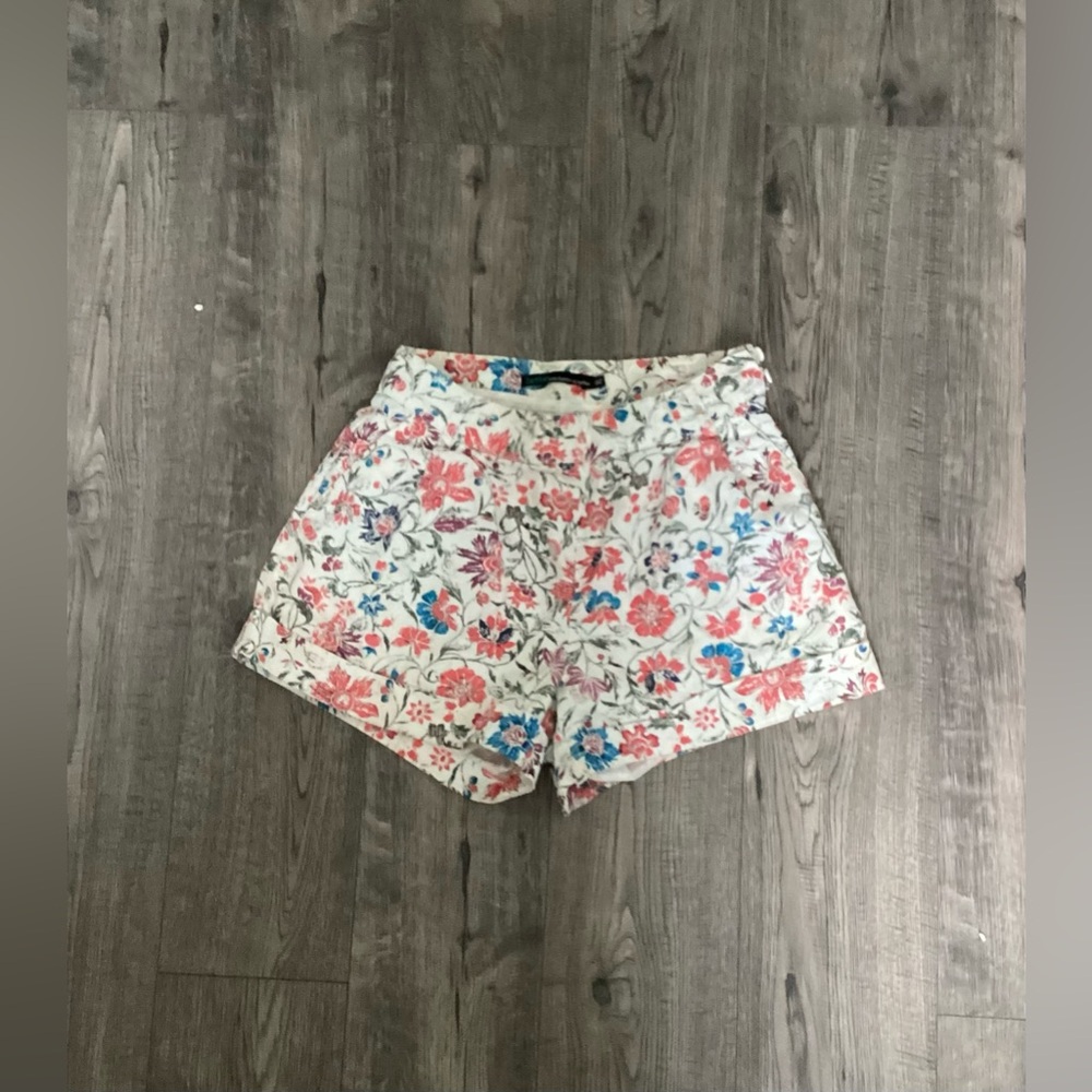 Floral High Waist Women's Shorts
